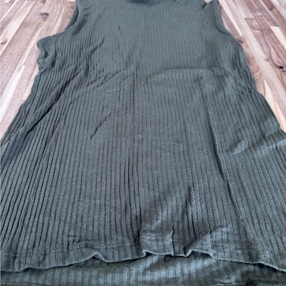 Rachel Zoe Dark Green Ribbed Tank Top - Picture 2 of 4